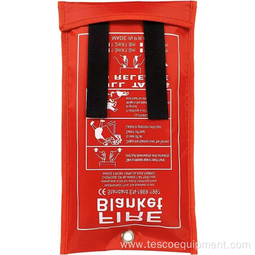 Silicon coated red large size fire blanket